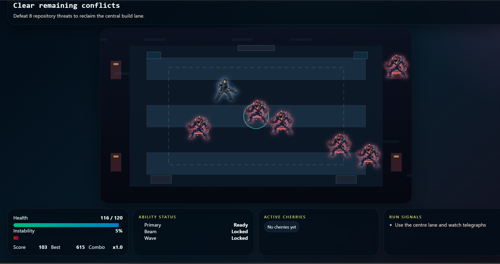 Cherry Picker Merge Conflict Deluxe gameplay screenshot