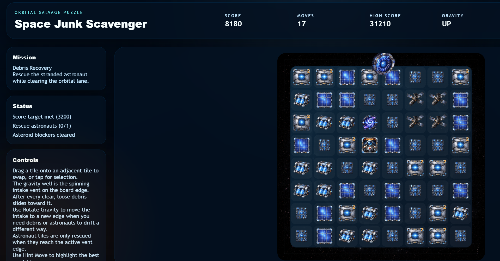 Space Junk Scavenger gameplay screenshot